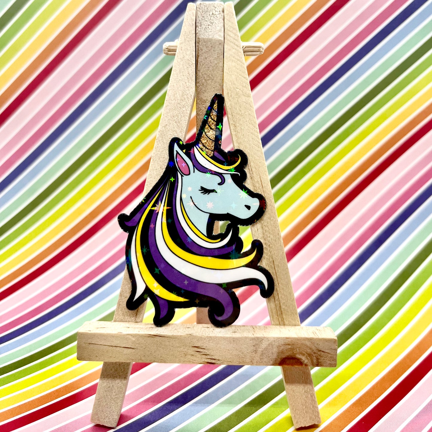 Nonbinary Pride Unicorn Sticker