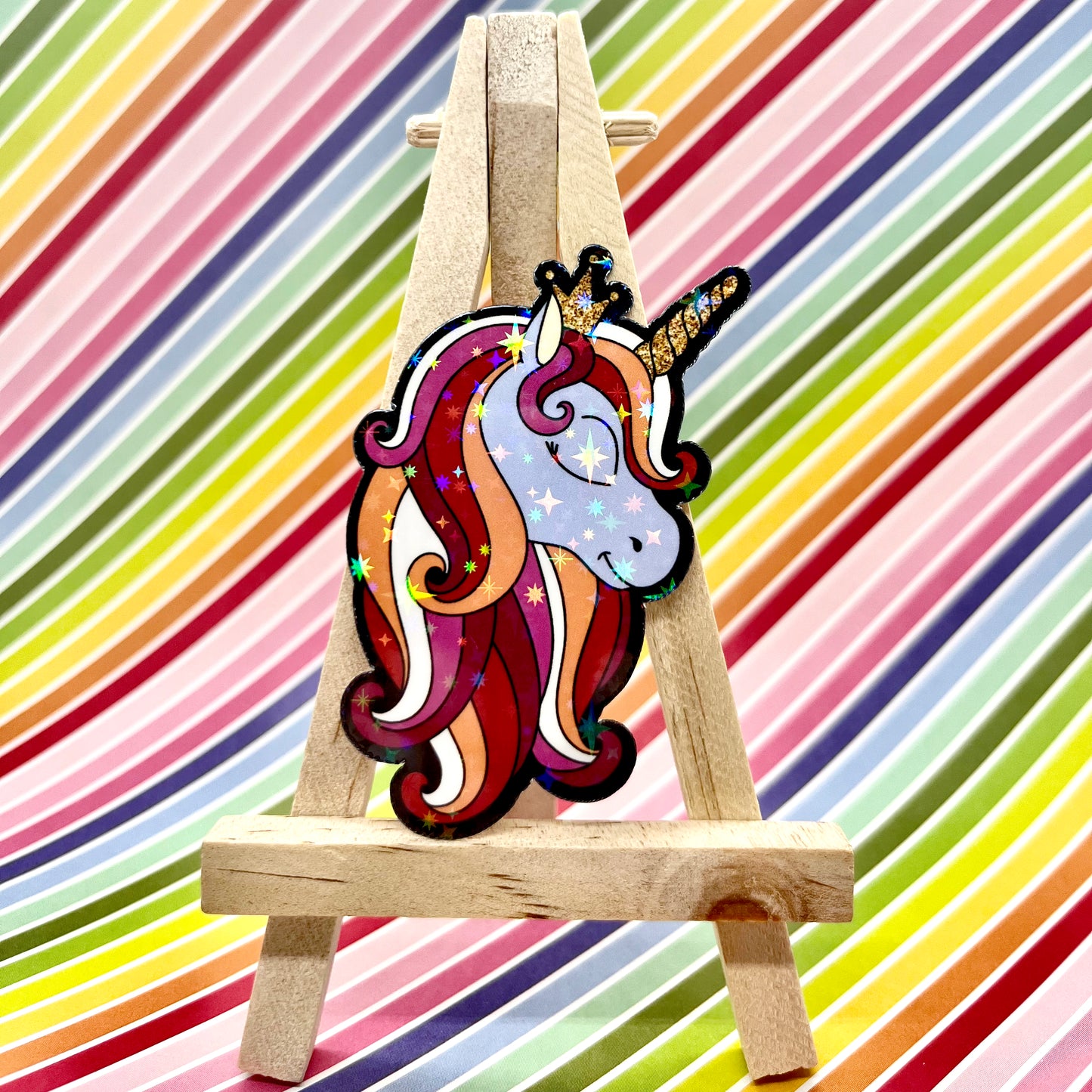 Lesbian Pride Unicorn Sticker