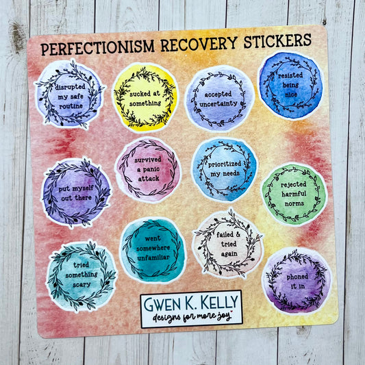 Perfectionism Recovery Sticker Sheet