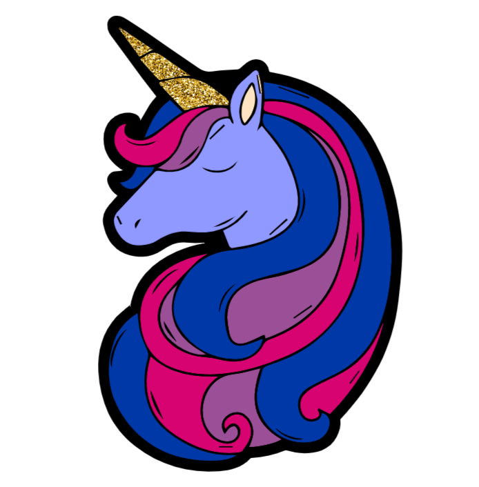 Bisexual Pride Unicorn Sticker