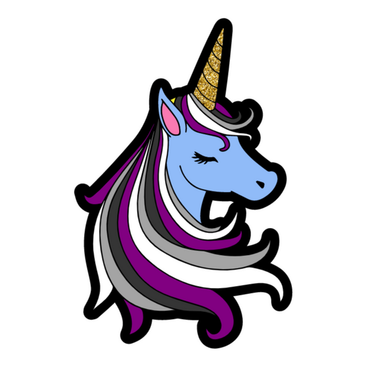 Asexual Pride Unicorn Sticker