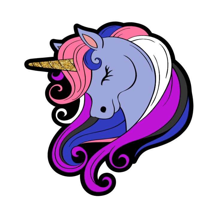 Genderfluid Pride Unicorn Sticker