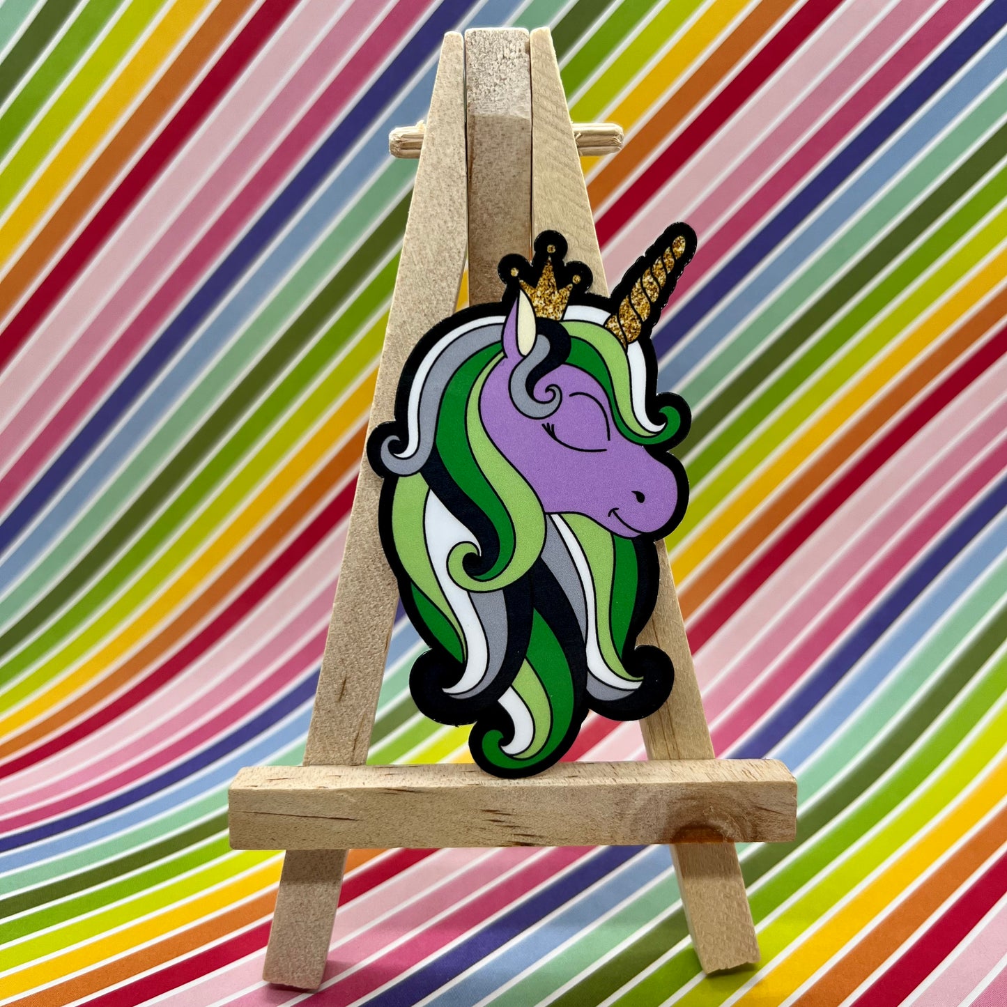 Aromantic Pride Unicorn Sticker