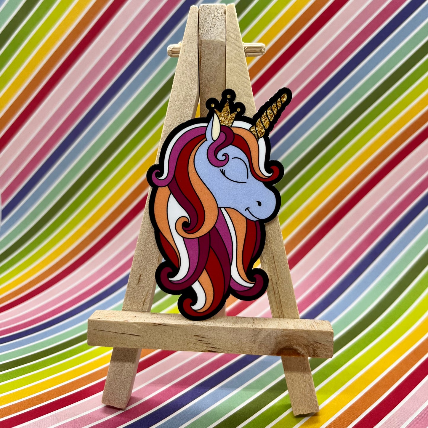 Lesbian Pride Unicorn Sticker